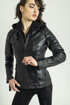 SOPHIE VESTE EN CUIR BIKER FEMME
